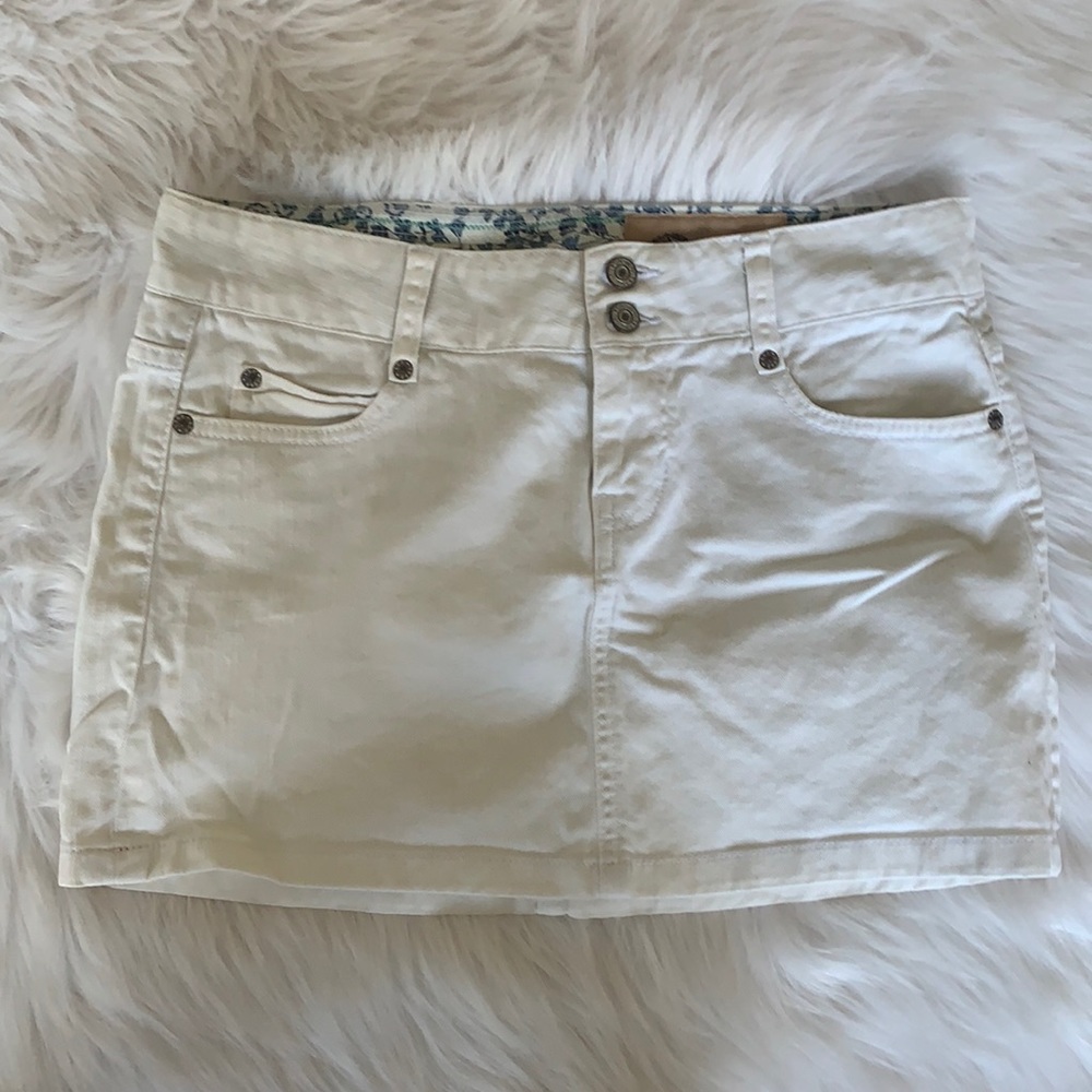Gap White Denim Skirt